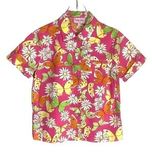 Palm‎ Lily Tropical Floral Short Sleeve Shirt 8